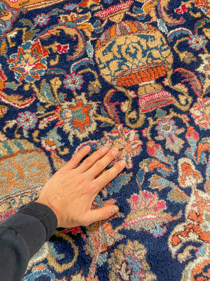 Äärimmäisen yksityiskohtainen palatsikokoinen keshan 393 x 302 cm