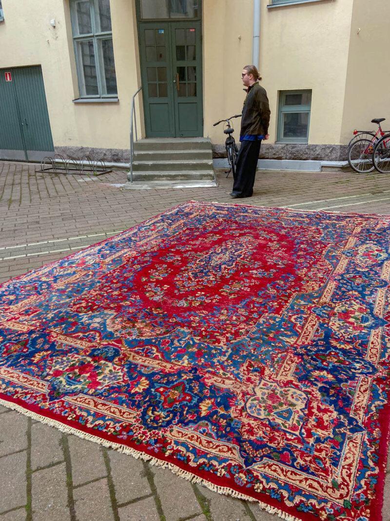 palatsikokoinen elegantti kirman 1970 luvulta  410 x 295 cm