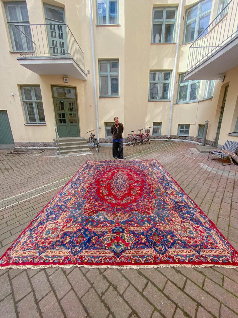 palatsikokoinen elegantti kirman 1970 luvulta  410 x 295 cm