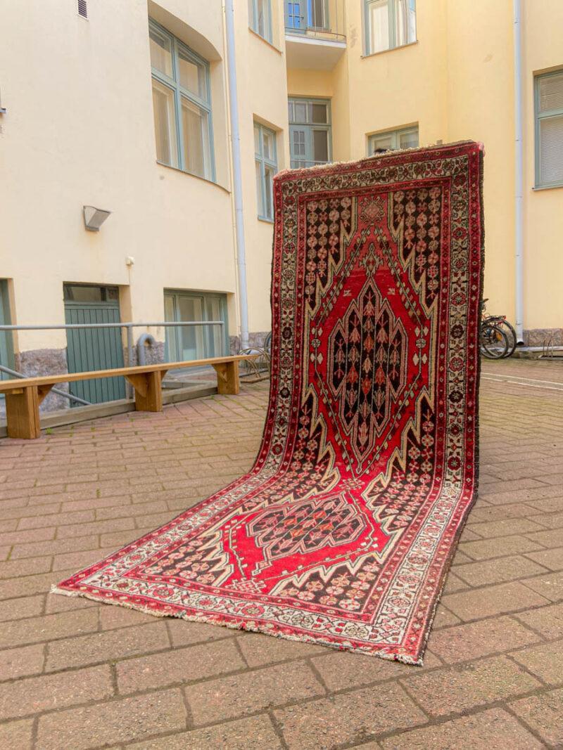 upea vintage mazleghan käytävämatto 295 x 110