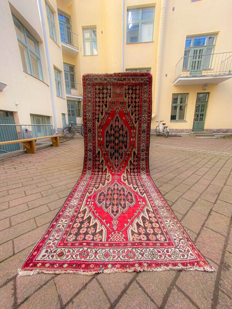 upea vintage mazleghan käytävämatto 295 x 110