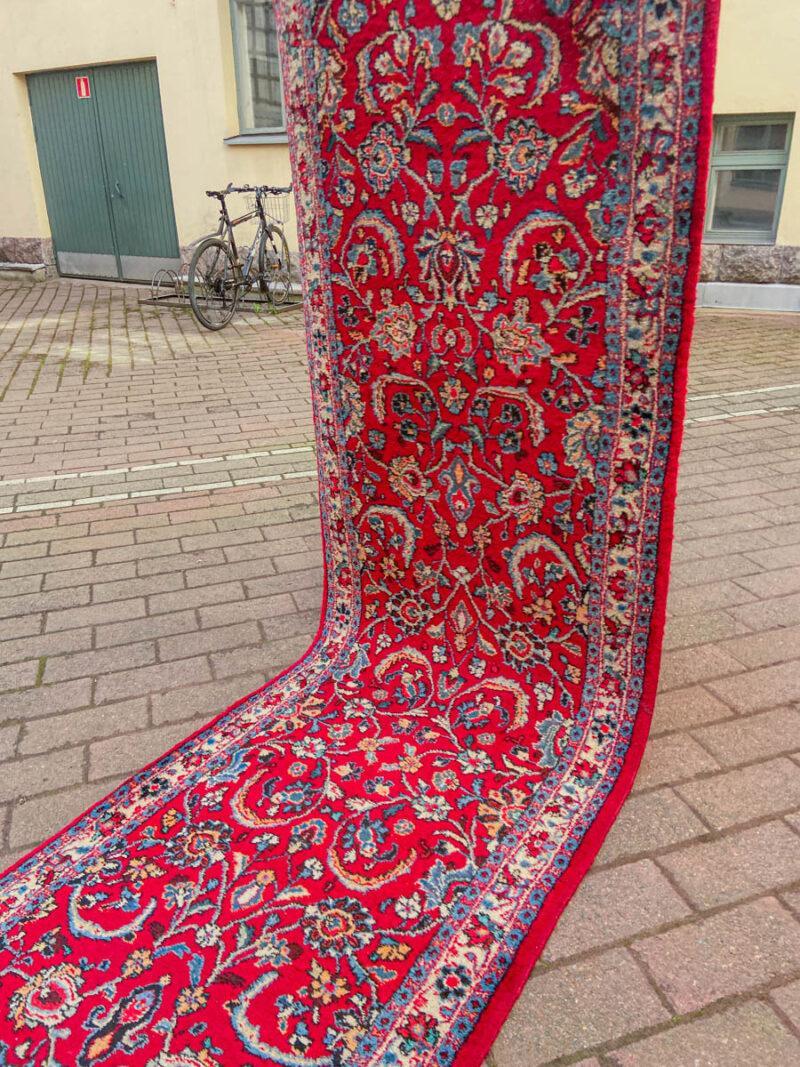 palatsikokoinen sarouk käytävämatto 1960 luvulta, 430 x 90 cm