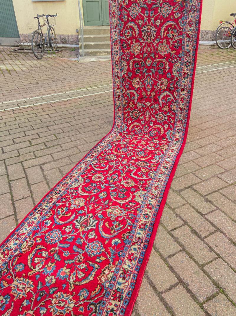 palatsikokoinen sarouk käytävämatto 1960 luvulta, 430 x 90 cm