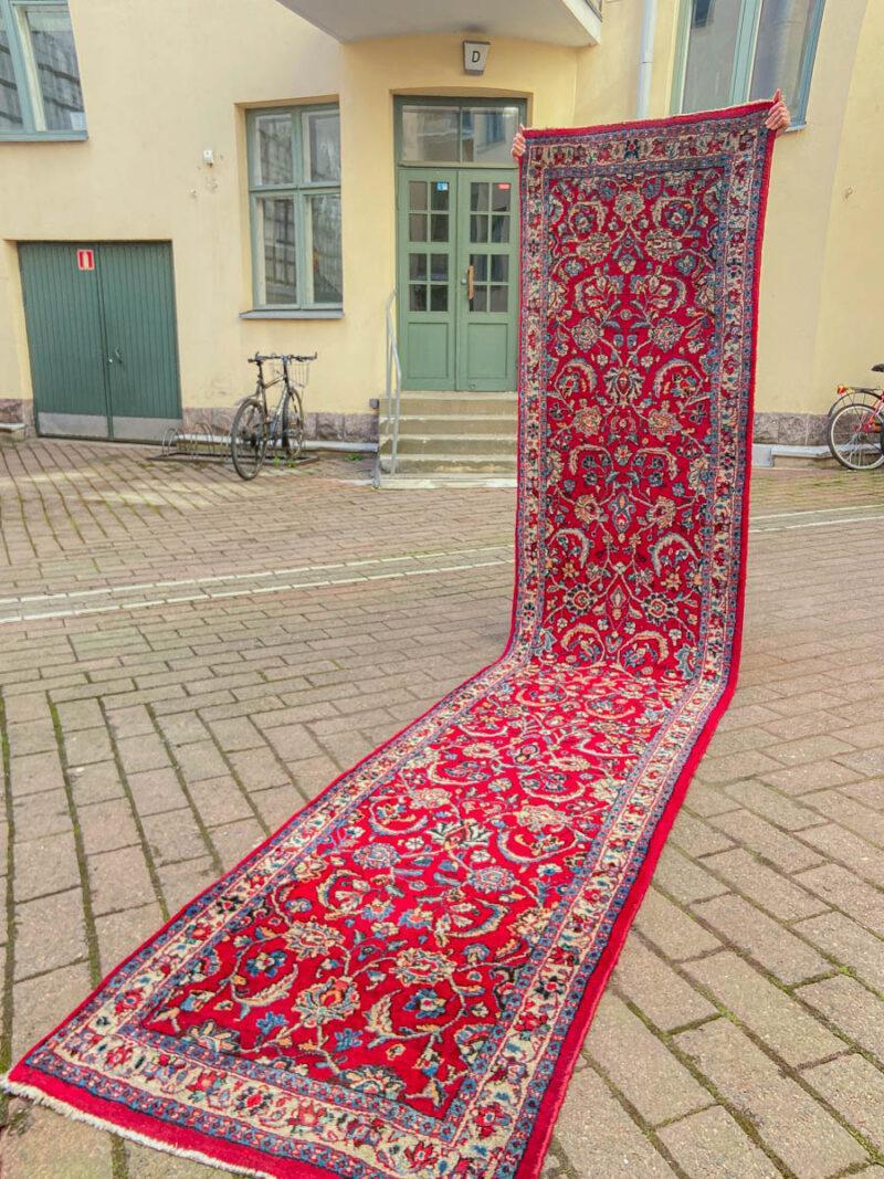 palatsikokoinen sarouk käytävämatto 1960 luvulta, 430 x 90 cm