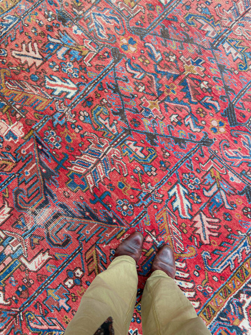 puoliantiikkinen pastelli heriz 1940 luvulta 330 x 230 cm