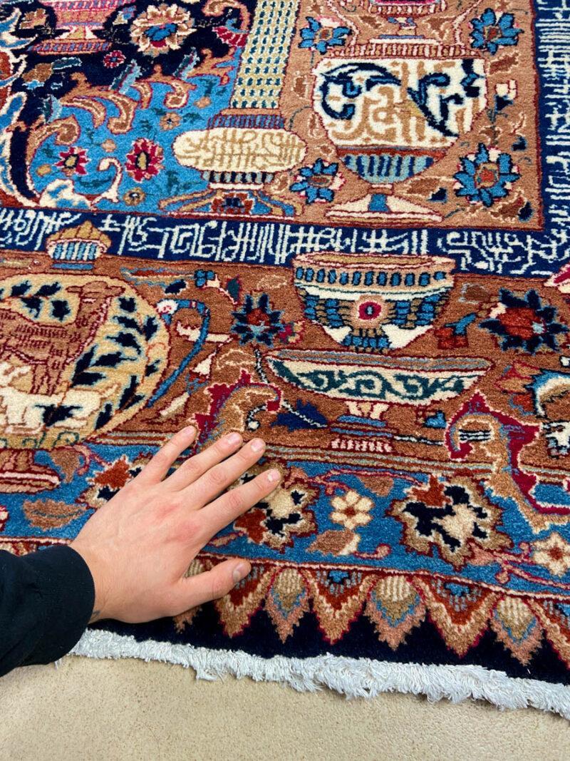 Äärimmäisen yksityiskohtainen palatsikokoinen keshan  415 x 296 cm