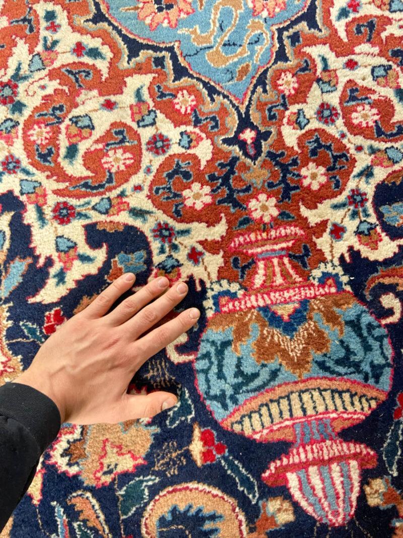 Äärimmäisen yksityiskohtainen palatsikokoinen keshan  415 x 296 cm