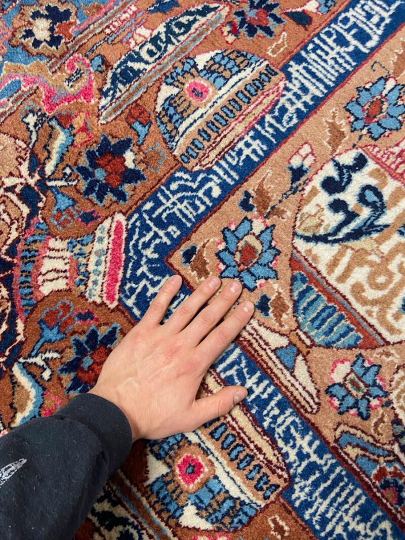 Äärimmäisen yksityiskohtainen palatsikokoinen keshan  415 x 296 cm