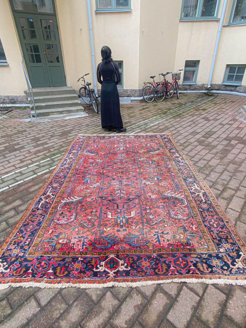 puoliantiikkinen pastelli heriz 1950 luvulta 330 x 230 cm
