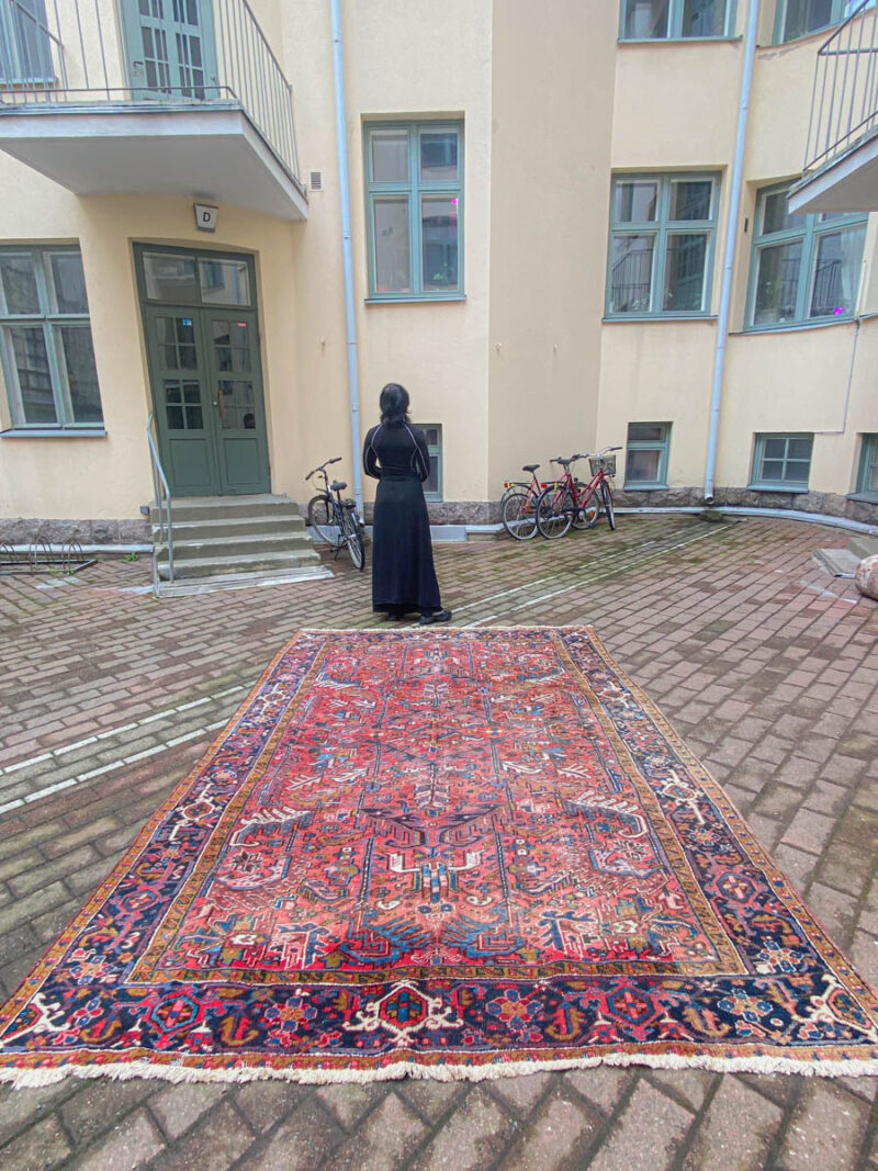 puoliantiikkinen pastelli heriz 1950 luvulta 330 x 230 cm