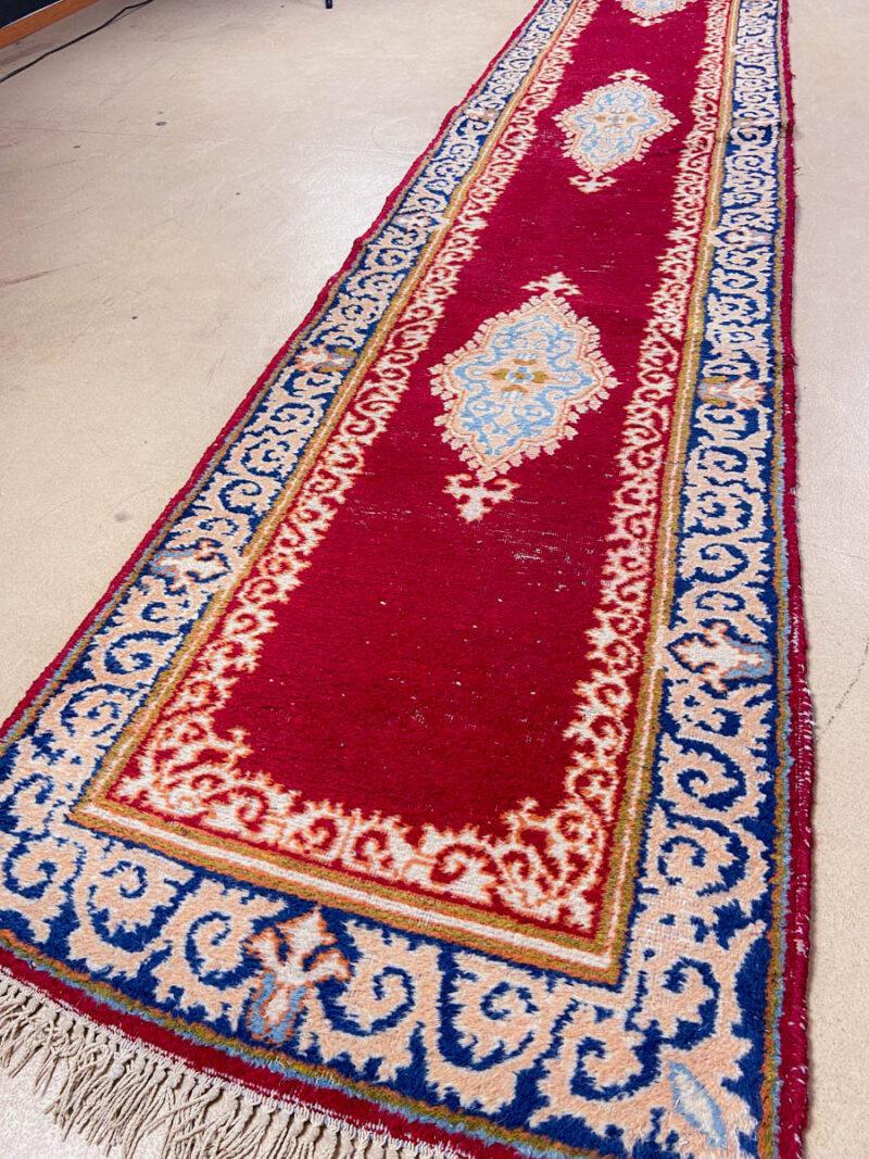 vintage kirman käytävämatto, 400 x 77 cm
