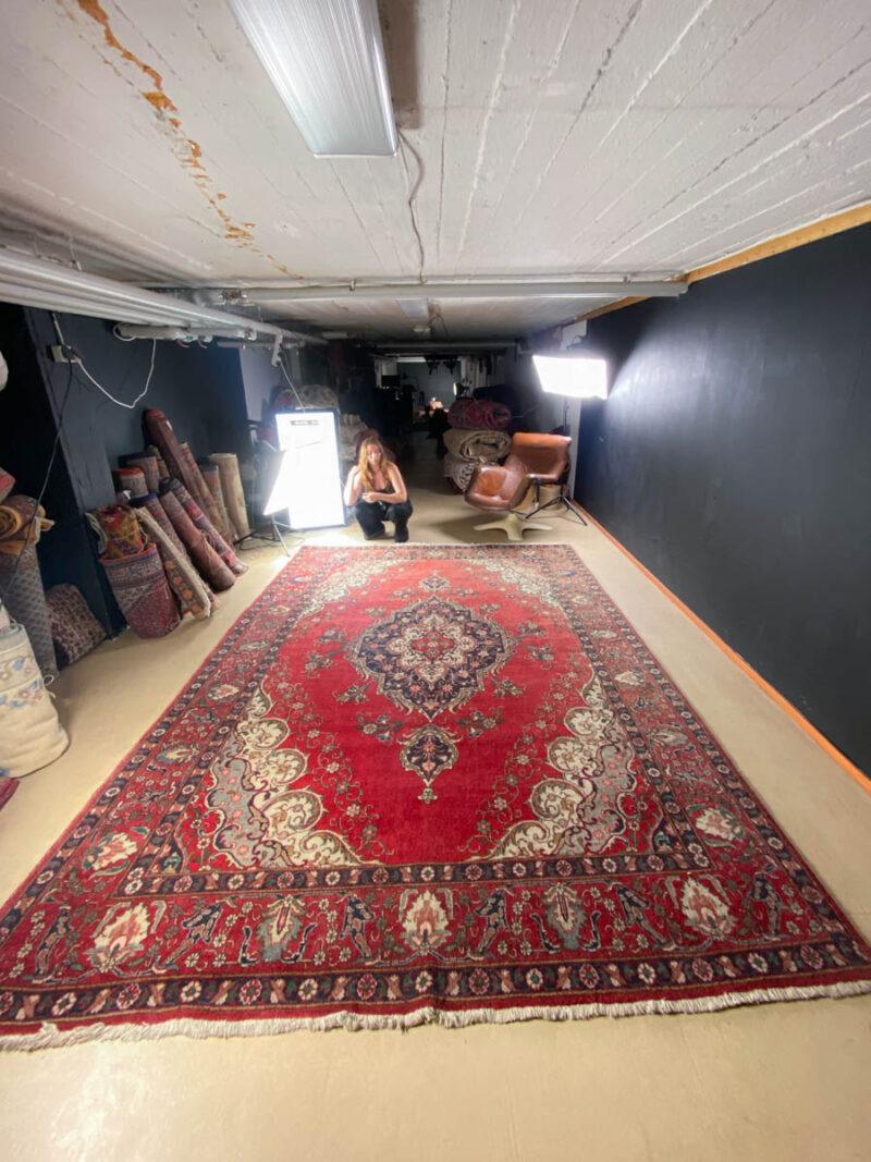 tyrmäävä tabriz 1970 luvulta 355 x 255 cm