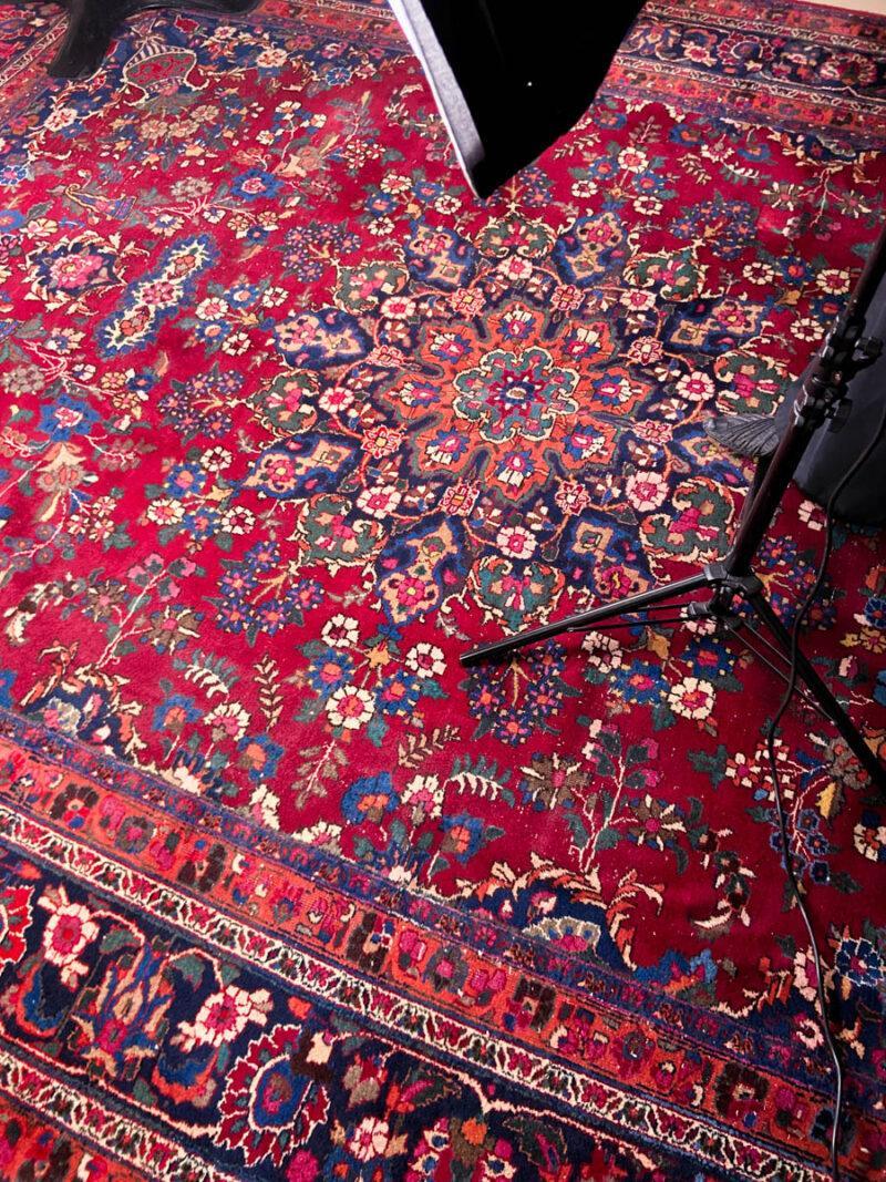 palatsikokoinen meshed 1970 luvulta  410 x 310 cm