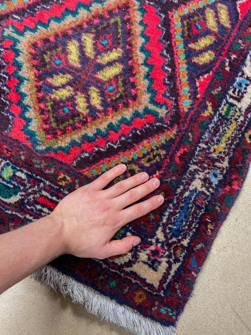 puoliantiikkinen hamadan käytävämatto 1950 luvulta (pesty) 260 x 70 cm