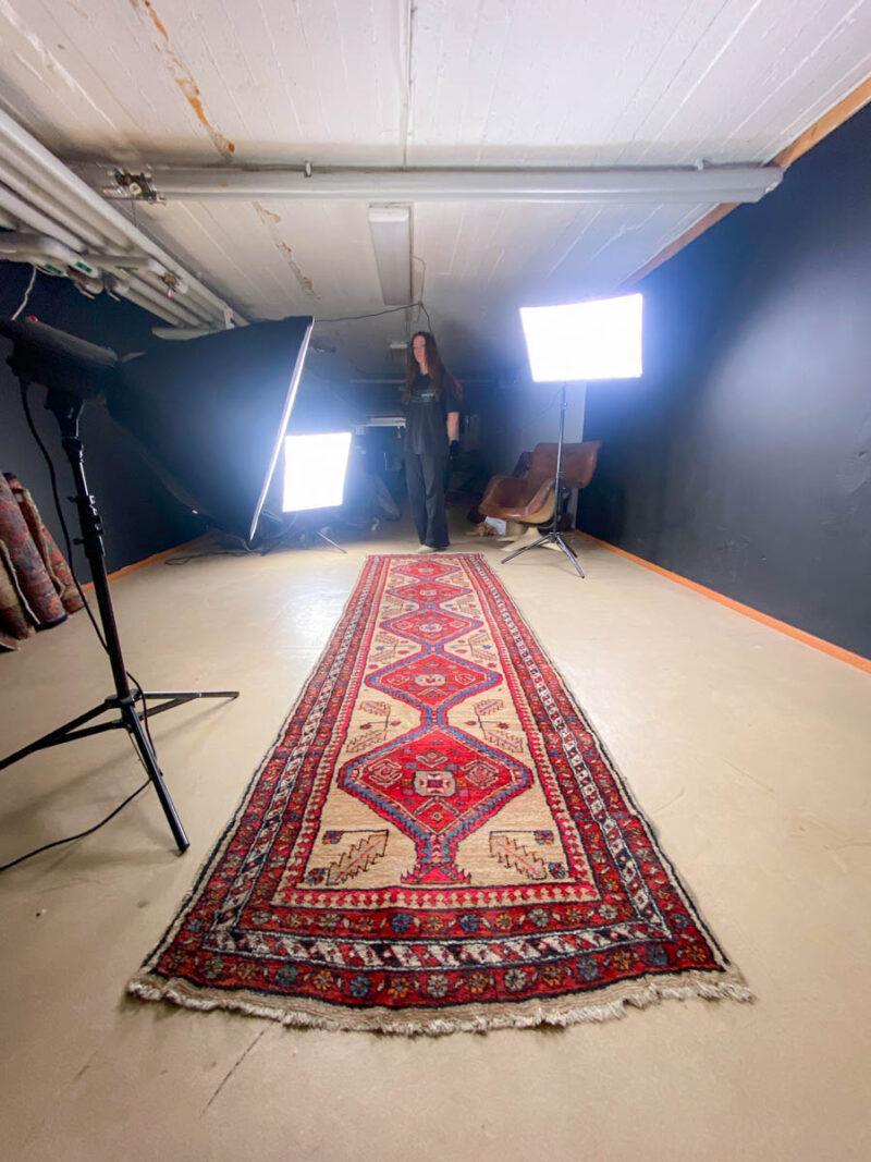 upea hamadan käytävämatto 1970 luvulta – 335 x 90 cm (kopio)