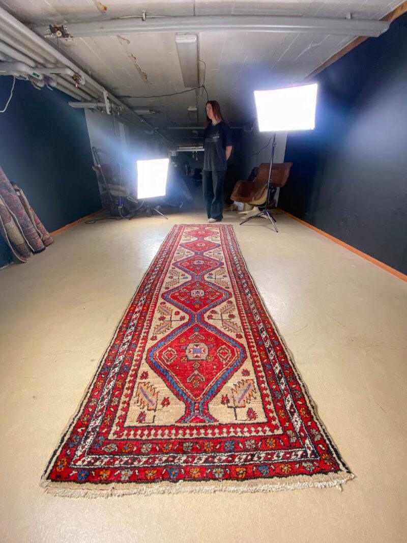 upea hamadan käytävämatto 1970 luvulta – 335 x 90 cm (kopio)