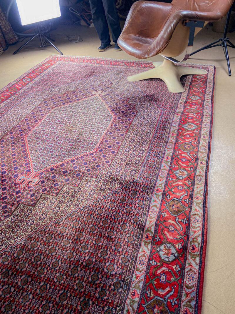 harvinainen vaaleanpunainen vintage bijar 295 x 202 cm