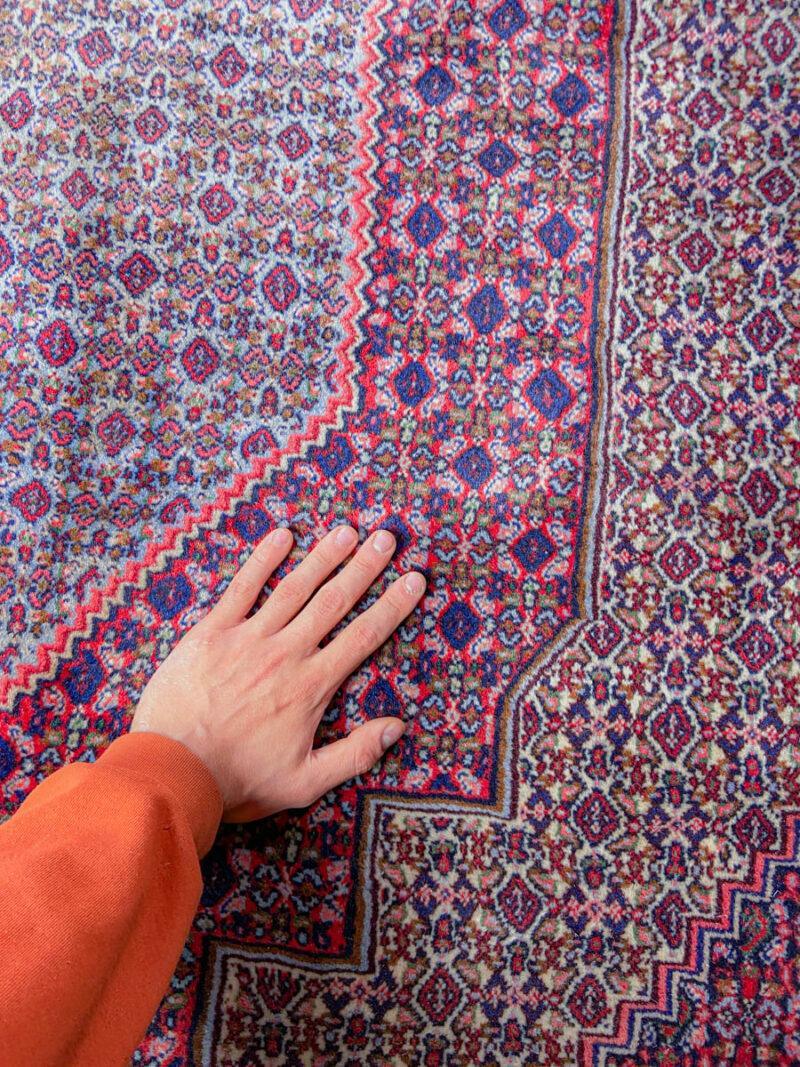 harvinainen vaaleanpunainen vintage bijar 295 x 202 cm