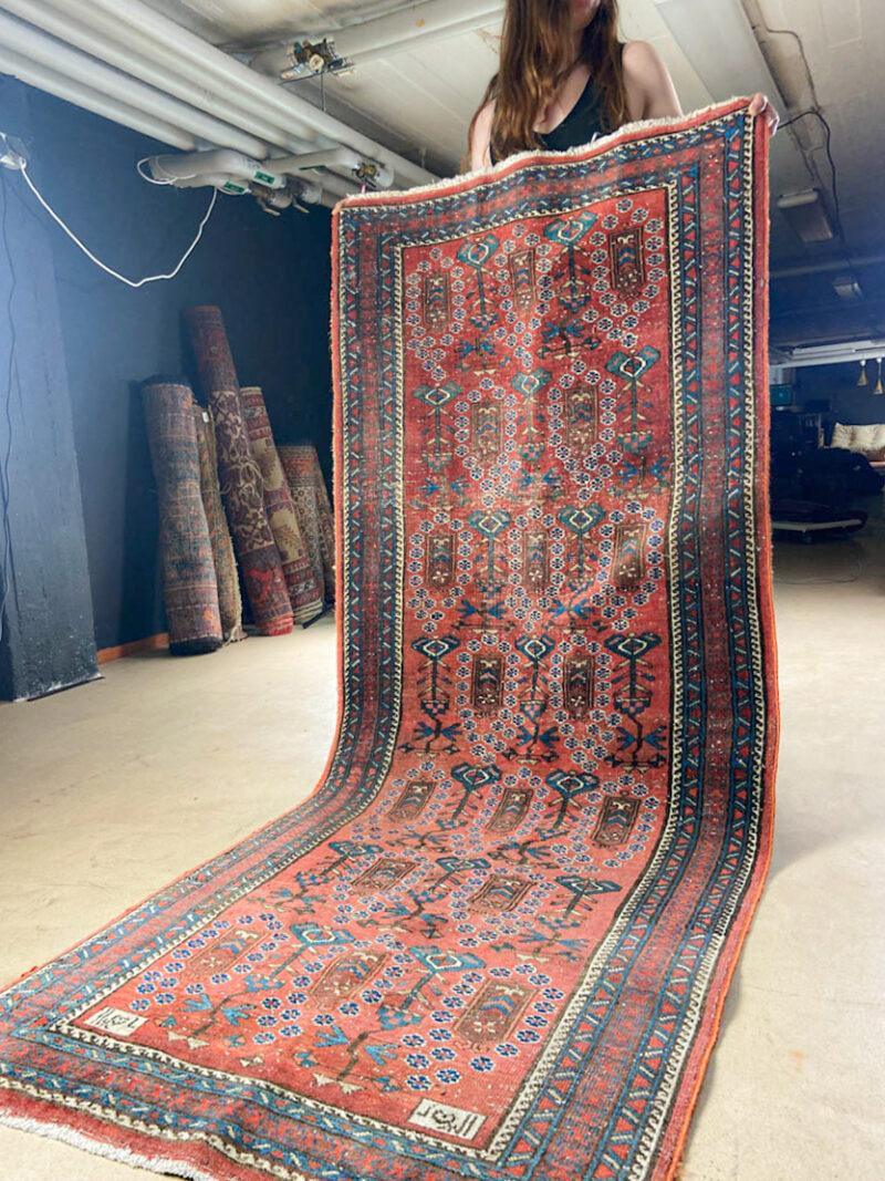 signeerattu puoliantiikki sarab 227 x 93 cm