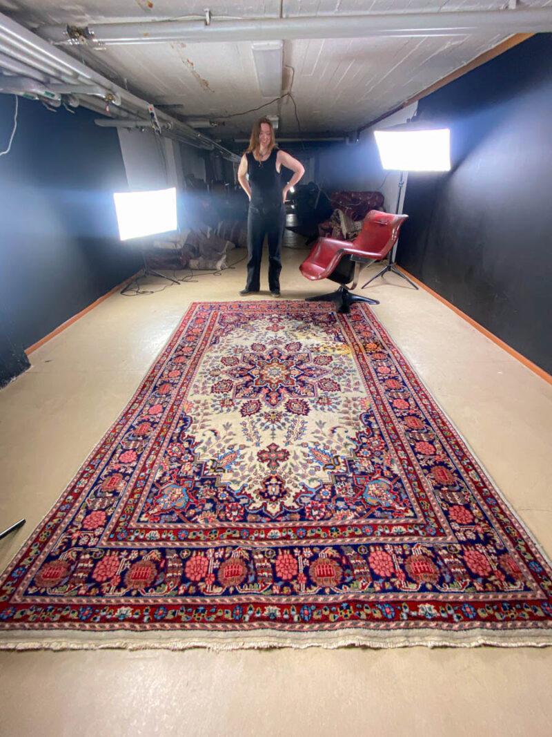 vaalean harmoninen vintage sarouk 300 x 195 cm