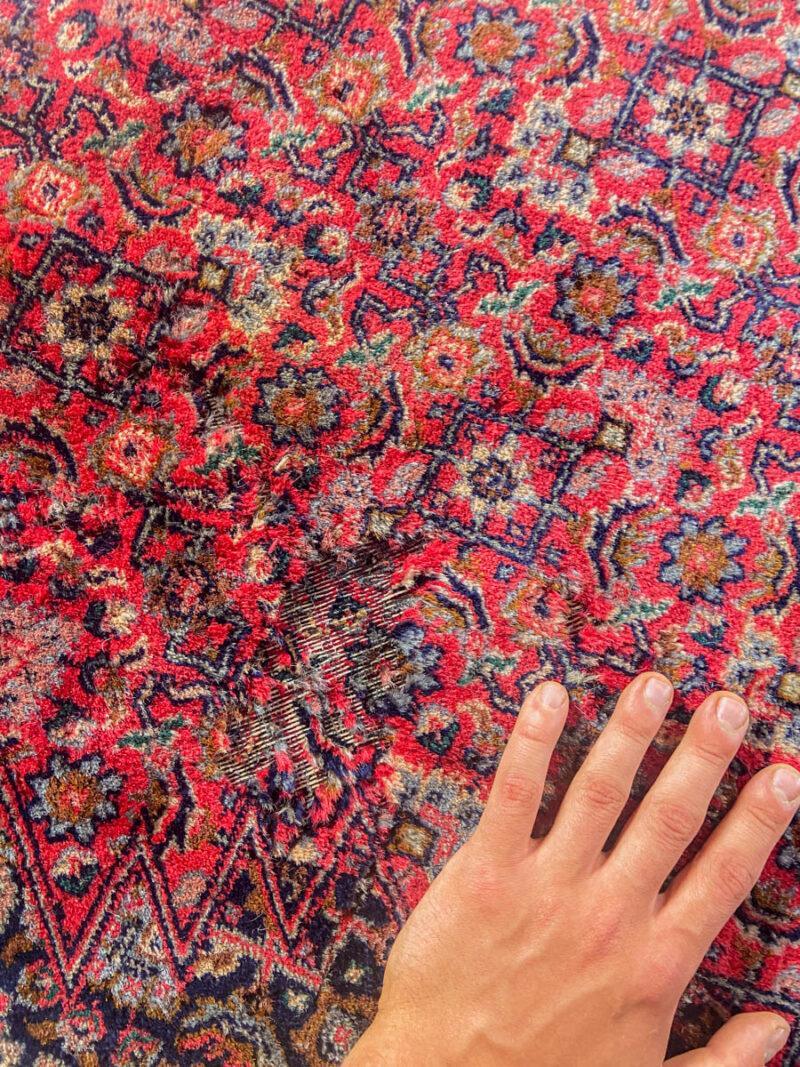 yksityiskohtainen vintage bijar (pesty) 360 x 235 cm
