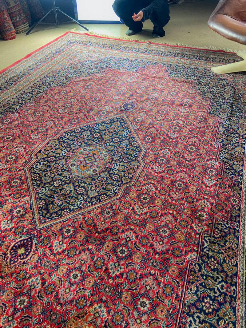 yksityiskohtainen vintage bijar (pesty) 360 x 235 cm