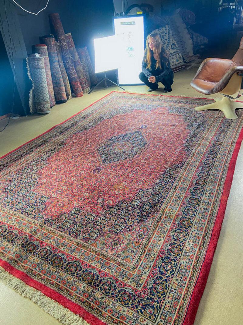 yksityiskohtainen vintage bijar (pesty) 360 x 235 cm