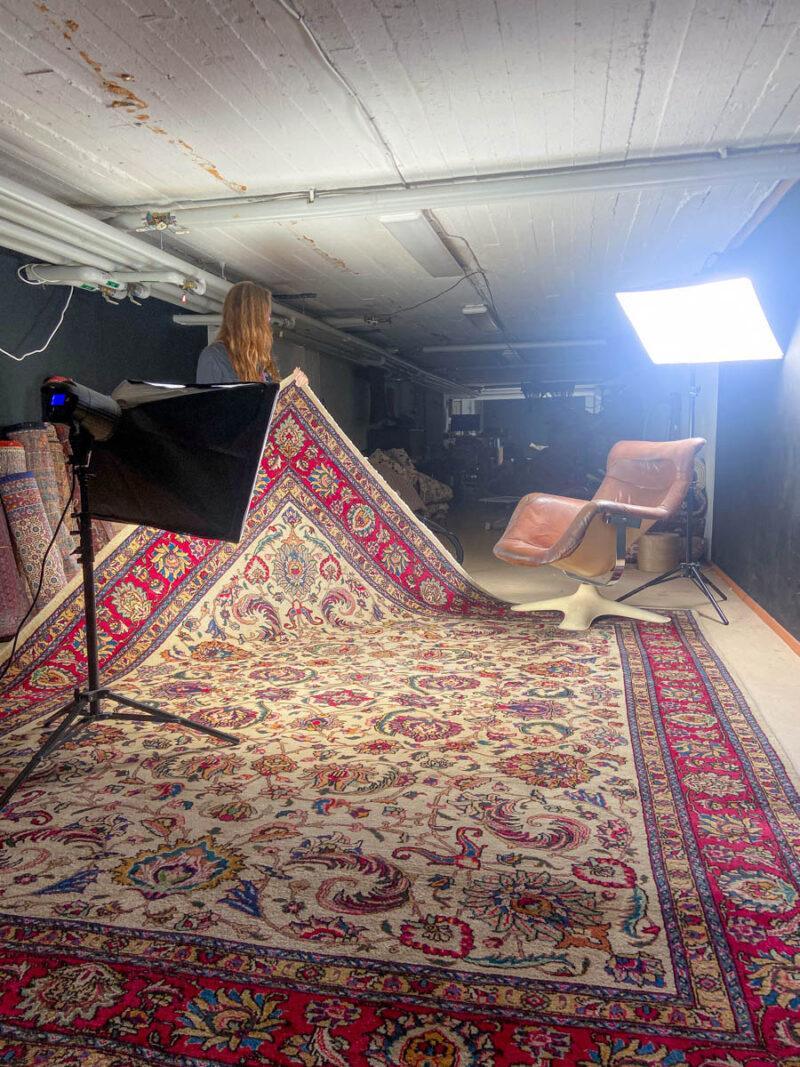 tyrmäävä palatsikokoinen vintage tabriz  370 x 285 cm
