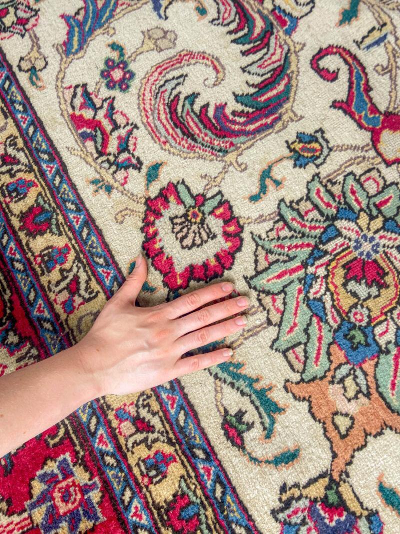 tyrmäävä palatsikokoinen vintage tabriz  370 x 285 cm