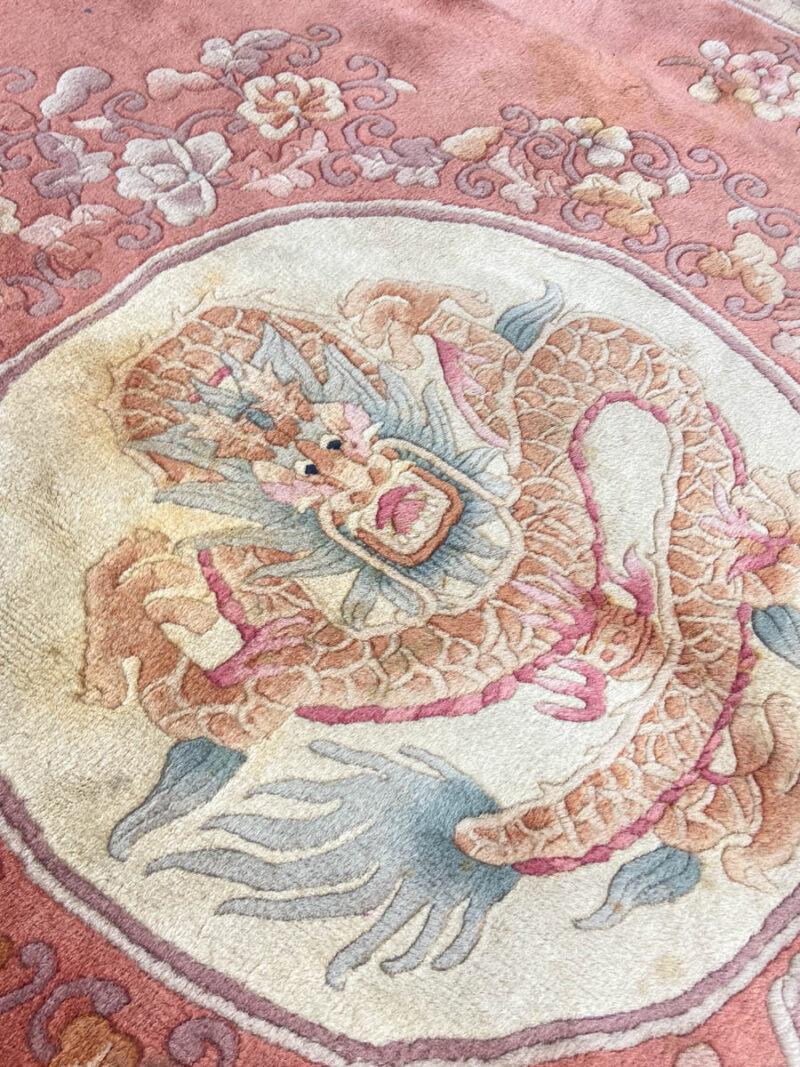 elämää nähnyt vaaleanpunainen aubusson 285 x 185 cm