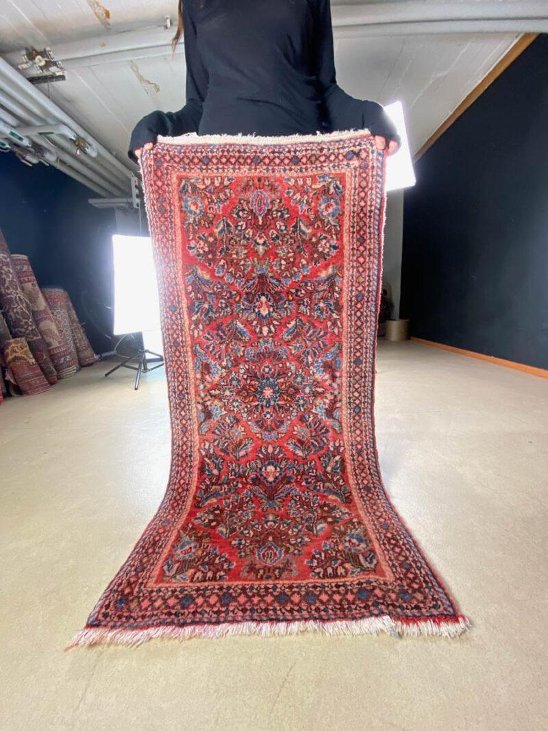 psykedeelinen sarouk 1960 luvulta 127 x 62 cm