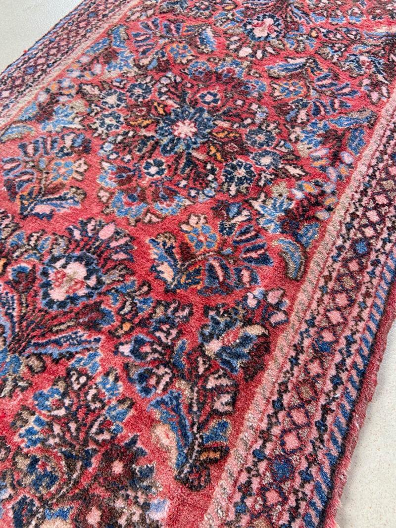 psykedeelinen sarouk 1960 luvulta 127 x 62 cm