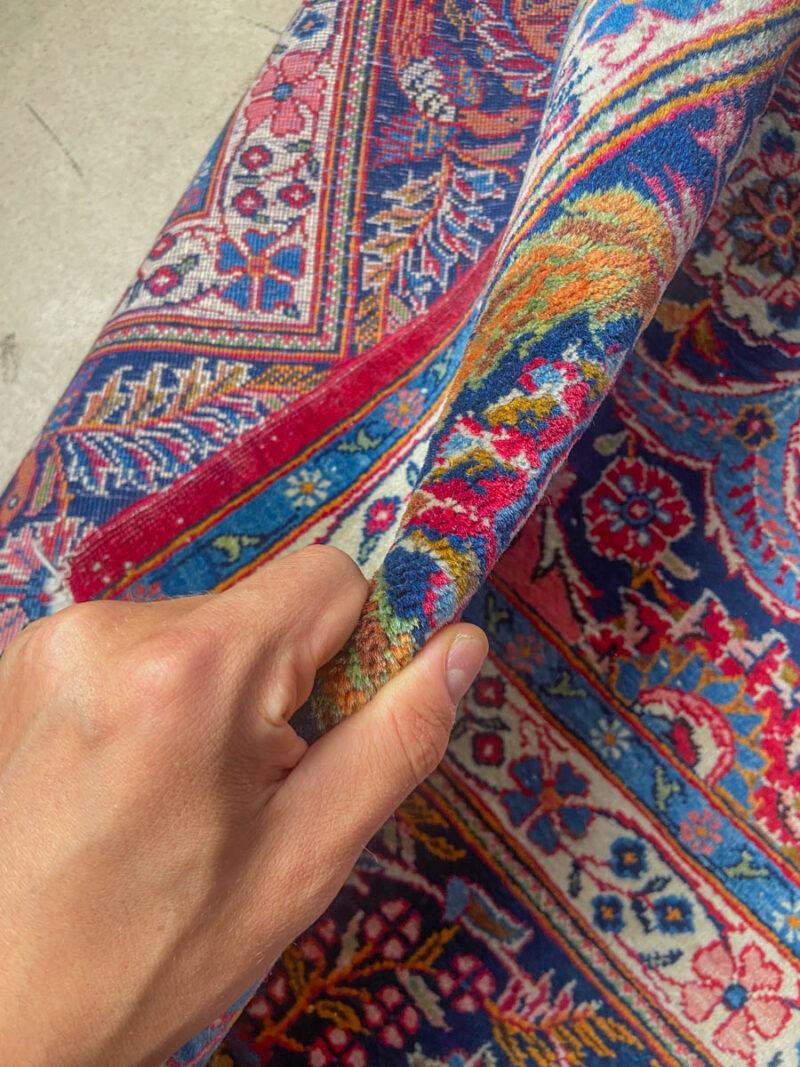 elegantti vintage tabriz lintuaiheella  360 x 257 cm