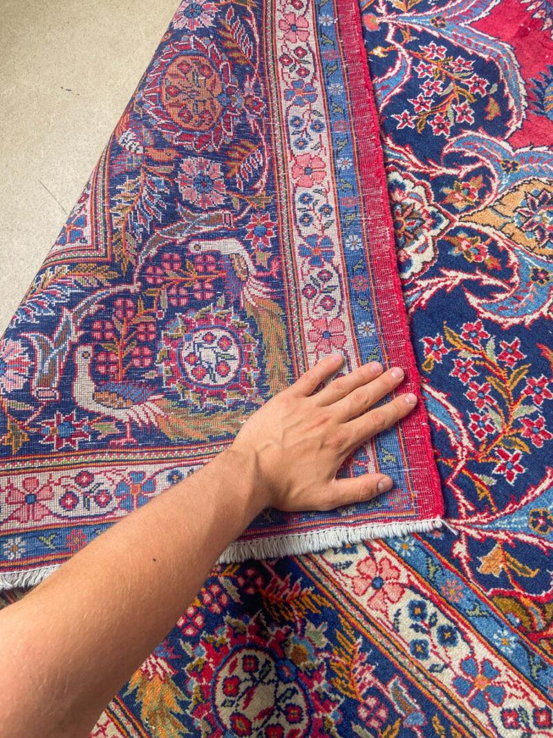 elegantti vintage tabriz lintuaiheella  360 x 257 cm