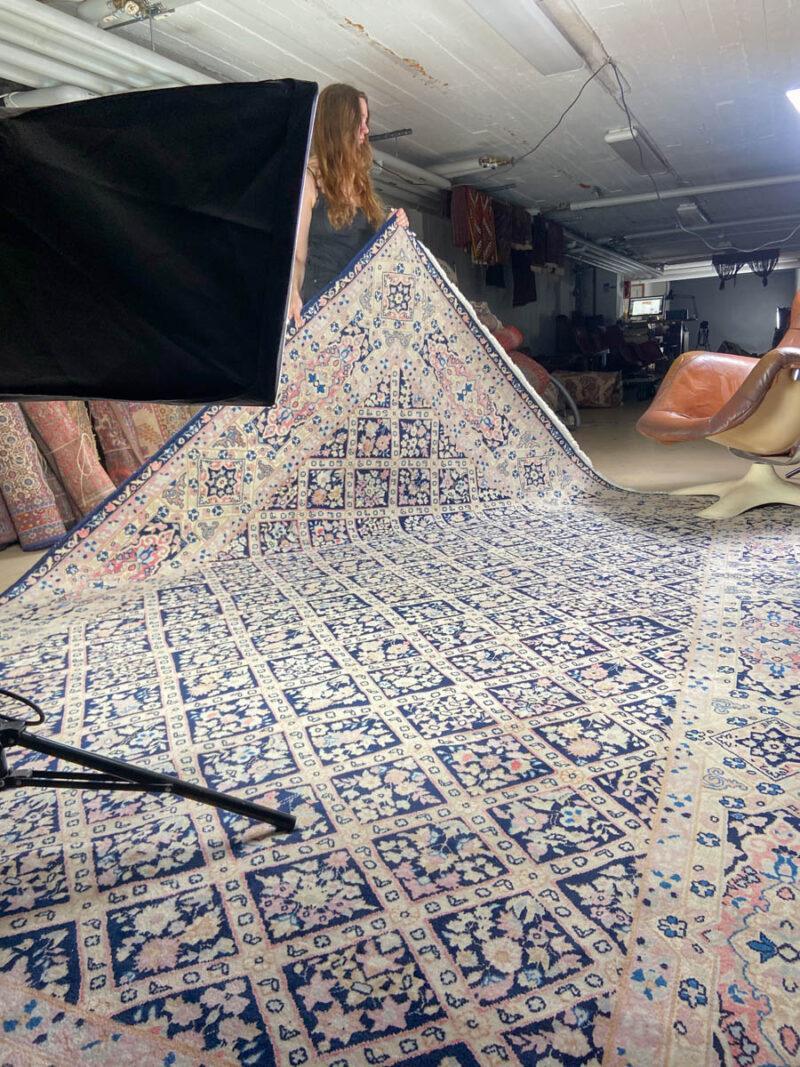 Äärimmäisen yksityiskohtainen palatsikokoinen tabriz  420 x 315 cm (kopio)