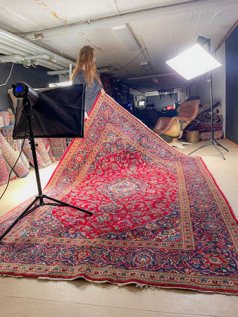 kauniin perinteinen keshan  300 x 190 cm