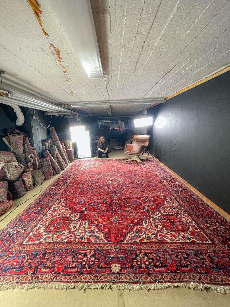 palatsikokoinen psykedeelinen heriz 1960 luvulta  430 x 317 cm