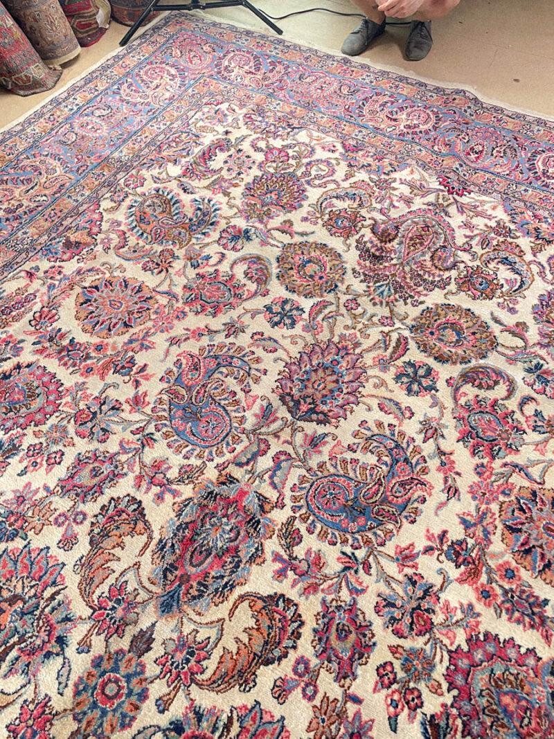 Äärimmäisen yksityiskohtainen palatsikokoinen keshan  415 x 296 cm (kopio)
