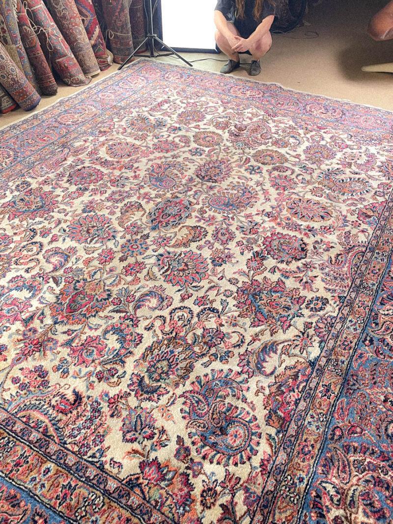 Äärimmäisen yksityiskohtainen palatsikokoinen keshan  415 x 296 cm (kopio)