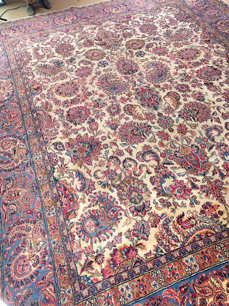 Äärimmäisen yksityiskohtainen palatsikokoinen keshan  415 x 296 cm (kopio)