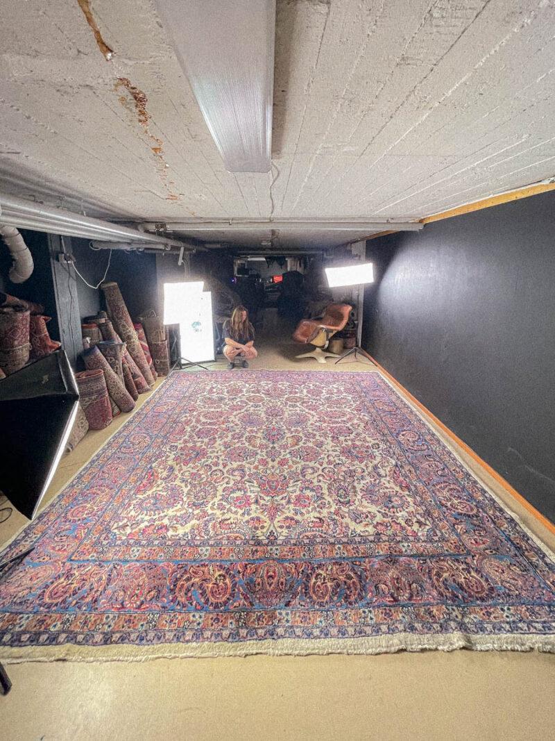 Äärimmäisen yksityiskohtainen palatsikokoinen keshan  415 x 296 cm (kopio)
