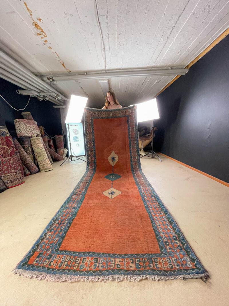 hillityn maanläheinen gabbeh käytävämatto – 335 x 115 cm