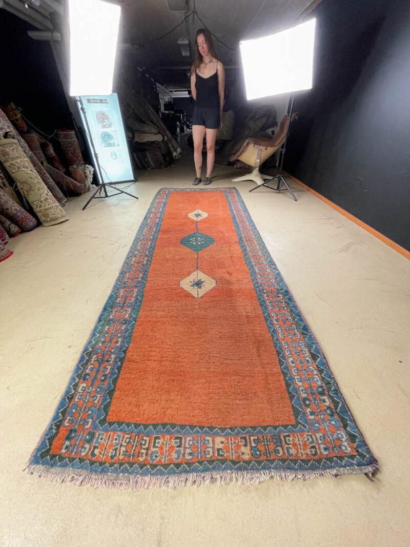 hillityn maanläheinen gabbeh käytävämatto – 335 x 115 cm