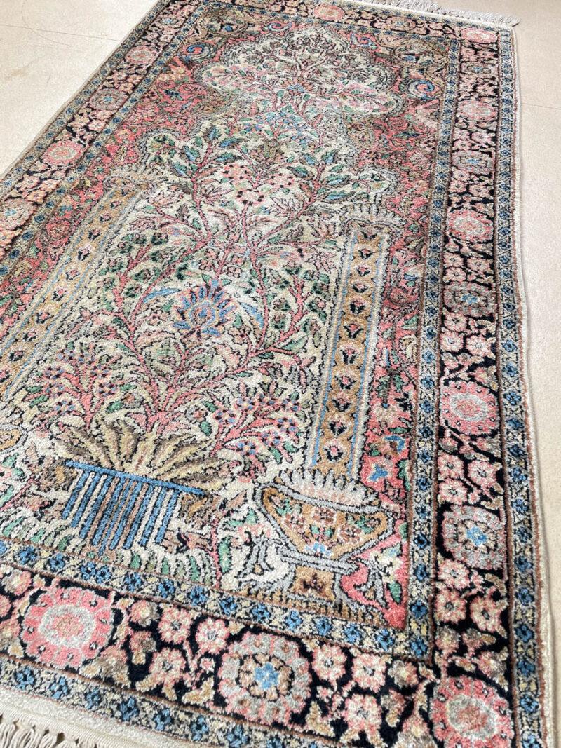 silkkimatto eläinteemainen paratiisi ghom 160 x 87 cm