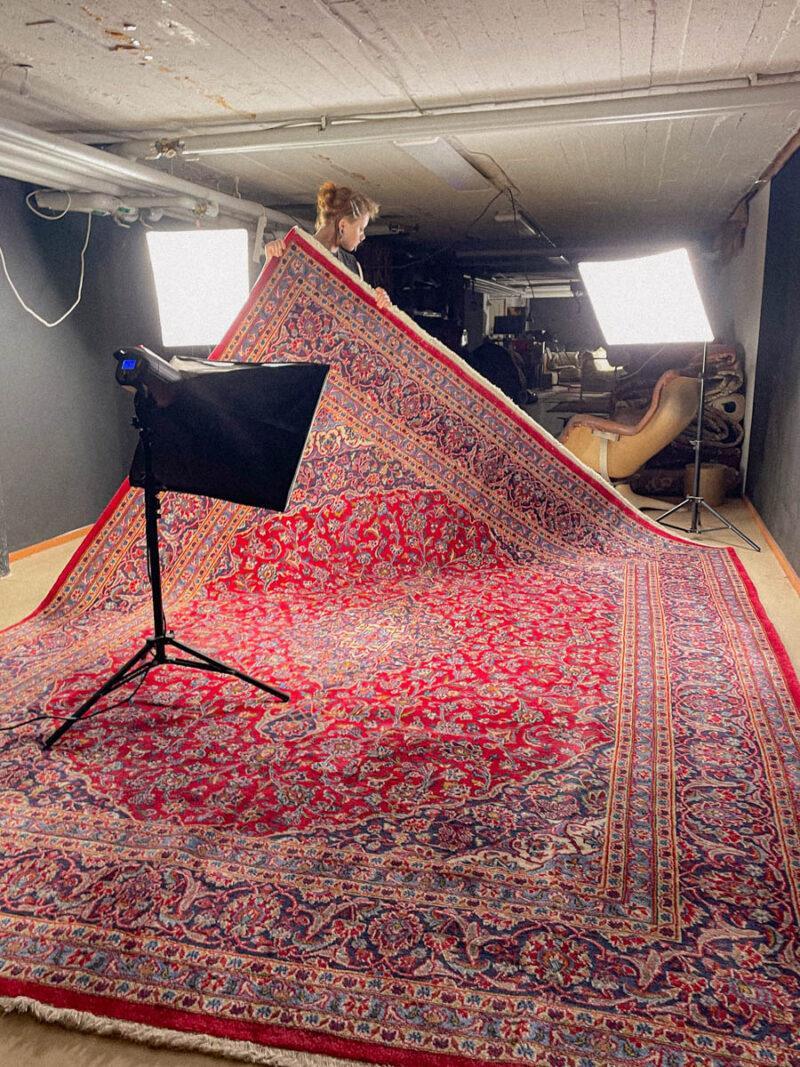 suunnattoman yksityiskohtainen palatsikokoinen keshan  400 x 290 cm