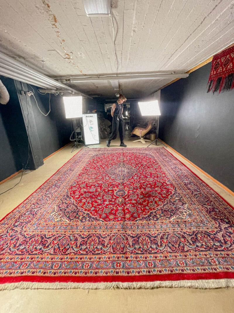 suunnattoman yksityiskohtainen palatsikokoinen keshan  400 x 290 cm