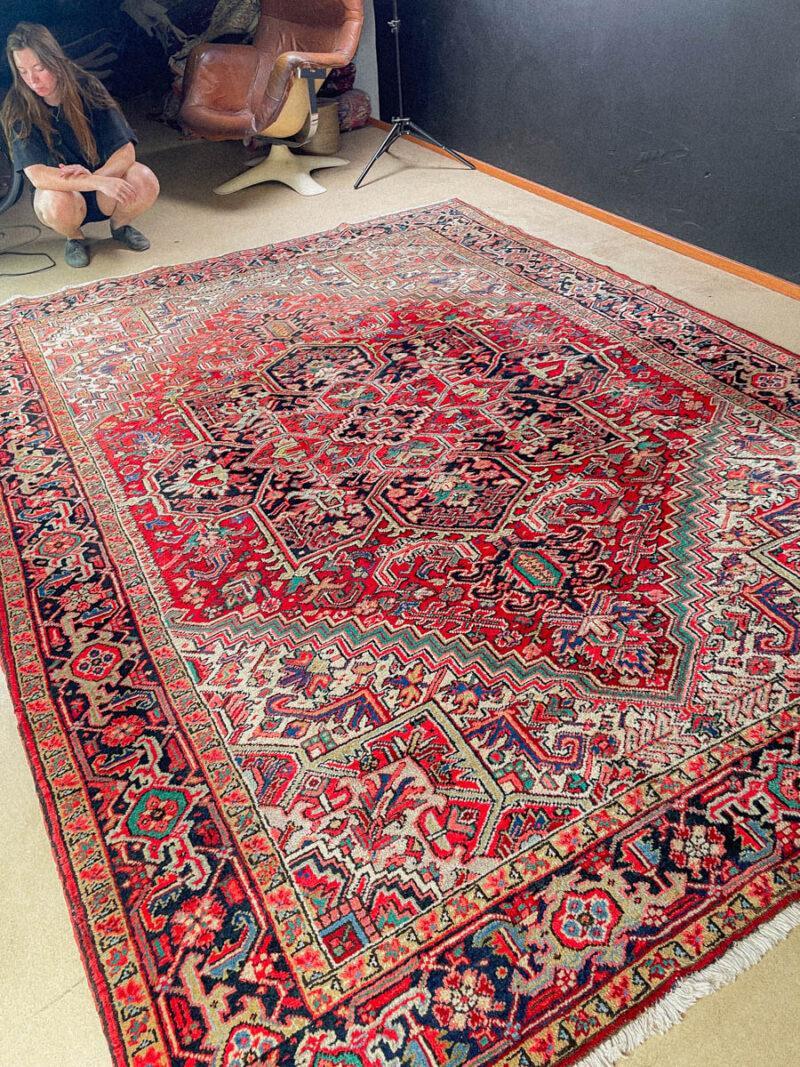psykedeelinen heriz 1970 luvulta 335 x 250 cm