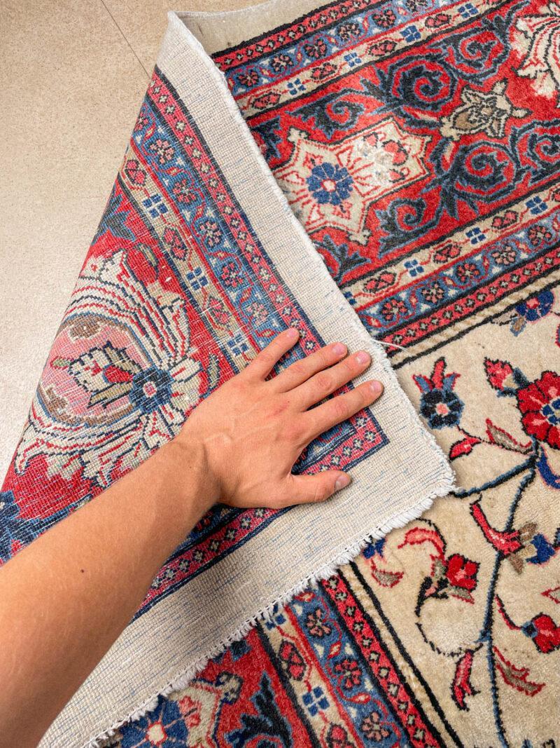 vaalea vintage sarouk 1970 luvulta 360 x 265 cm