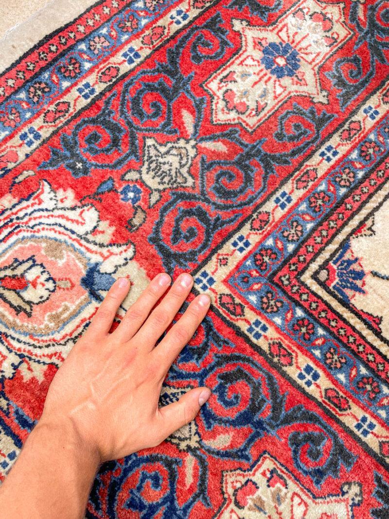 vaalea vintage sarouk 1970 luvulta 360 x 265 cm