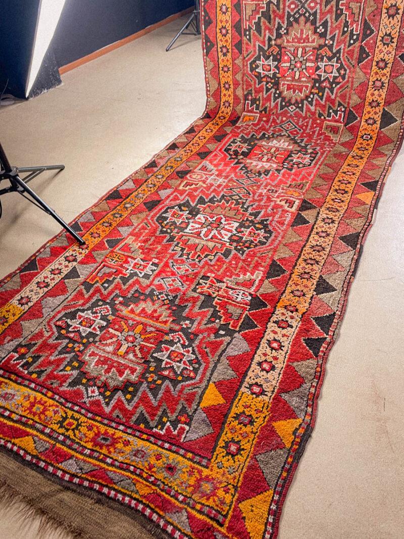 puoliantiikkinen terekeme käytävämatto 375 x 120 cm
